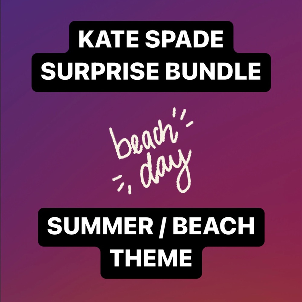 Surprise bundle with summer and beach-themed Kate Spade items !